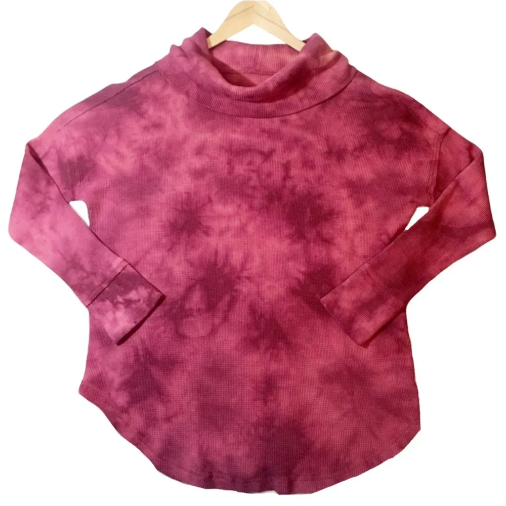 NWT Anthropologie x Maeve Ainsley Tie-Dye Cowl Neck Pullover - Picture 3 of 6